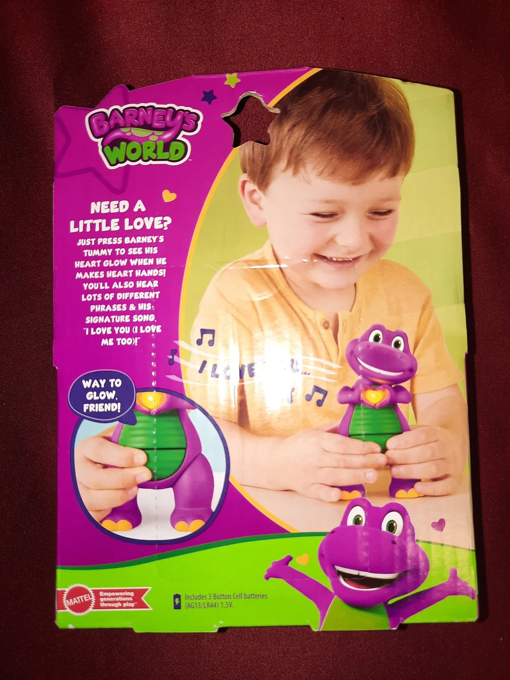 Barney's World Heart Hands Barney Singing And Talking Collectible